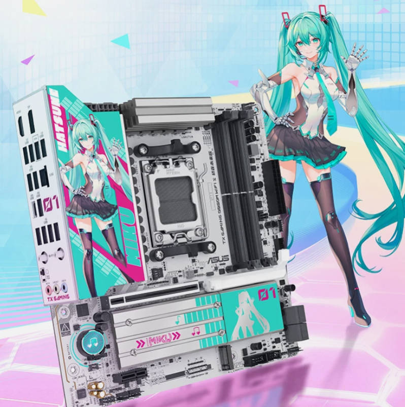 中国限定ASUS TX Gaming B850m WIFI S初音ミクモデル ASUS TX GAMING B850M WIFI S HATSUNE MIKU EDTION AM5 MIKU