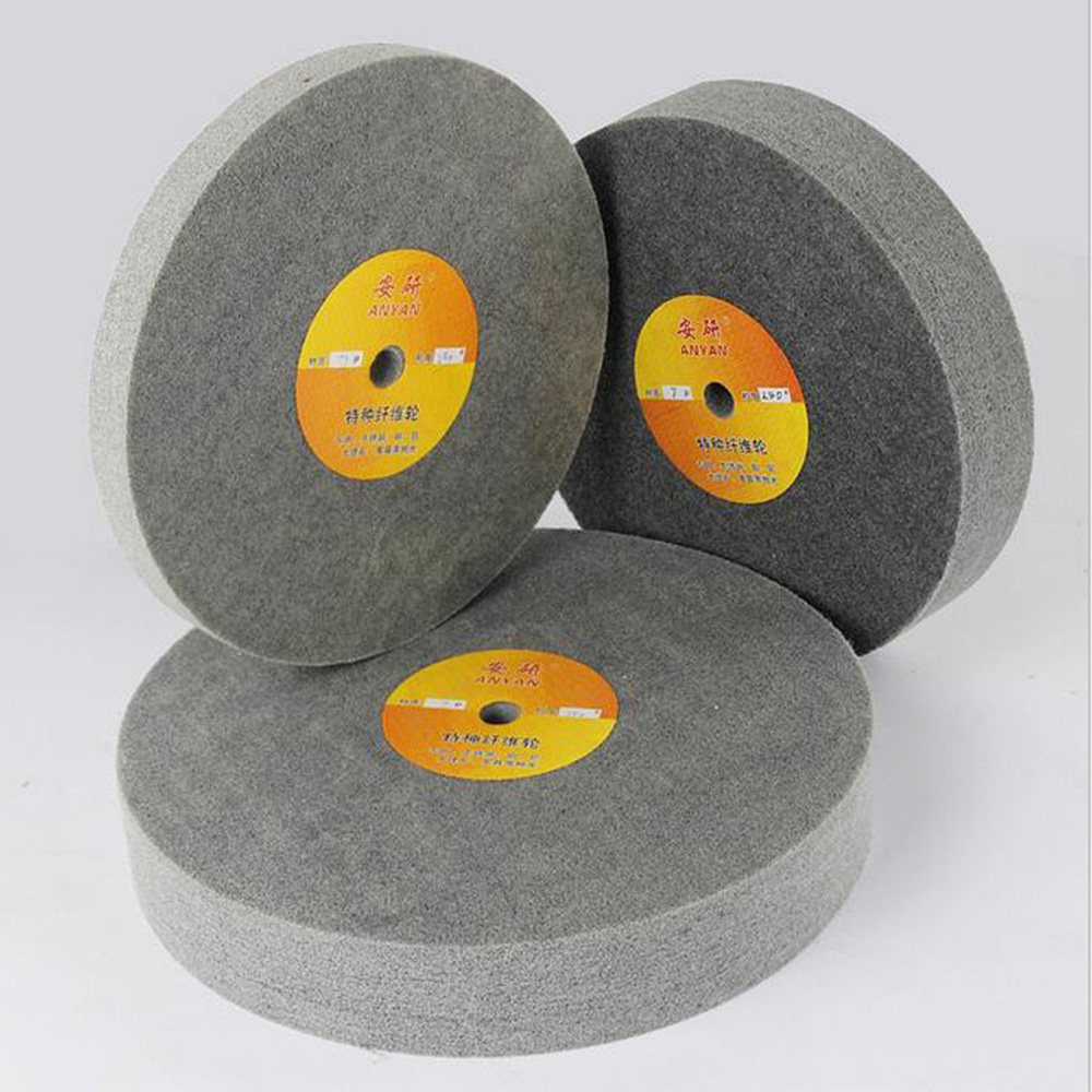 150/200/250mm Dia NonWoven Nylon Fiber Buffing Wheel Grinding Discs
