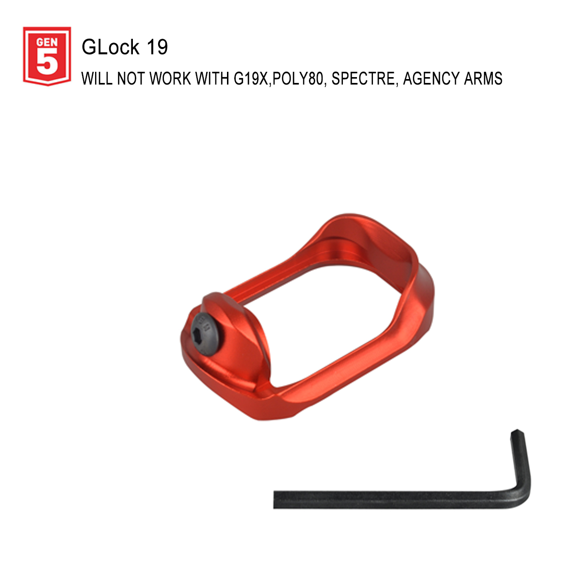 Anodized Aluminum Flared Magwell For Glock 17/19/22/24/37
