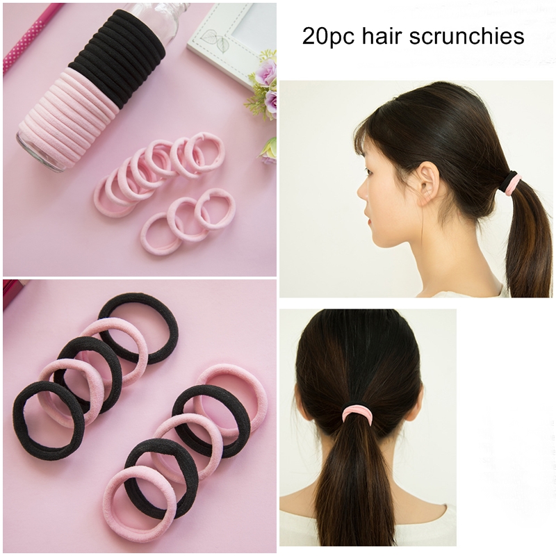 20pc Hair Bands Scrunchie Ring Elastic Bobble Ponytail Holder