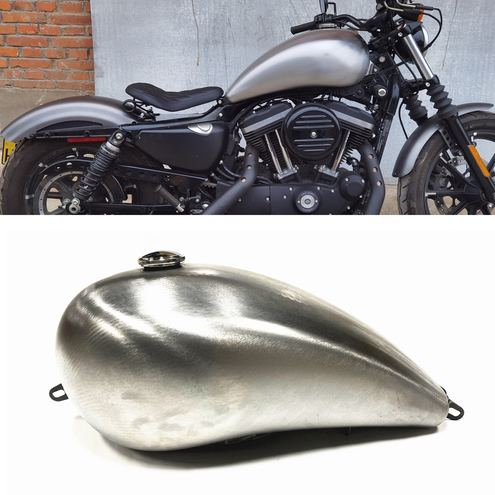 Fit For Harley Sportster 2007-2022 2008 Silver Petrol Gas Fuel