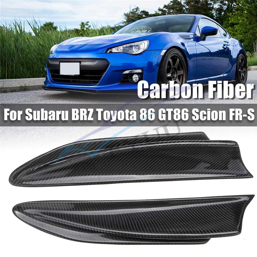 2 Pcs Carbon Fiber Car Side Fender Fin For Subaru BRZ Toyota 86 GT86