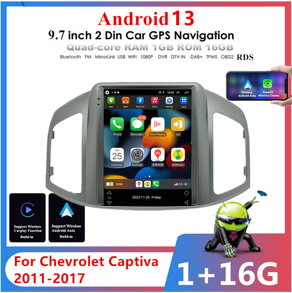9.7'' Android 13 Carplay 1+16GB Car Stereo Radio Navi GPS