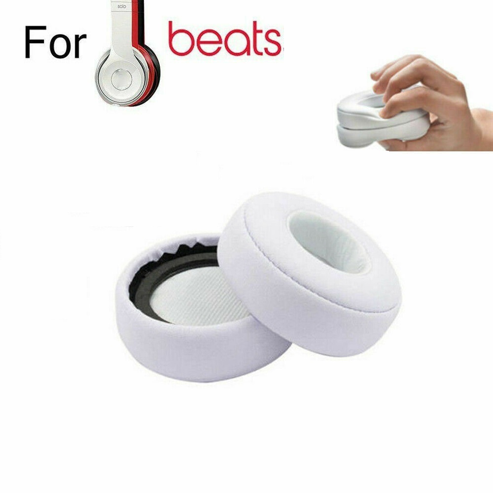 2Pcs White Ear Pads Cushion Cover For Beats Mixr Headphones