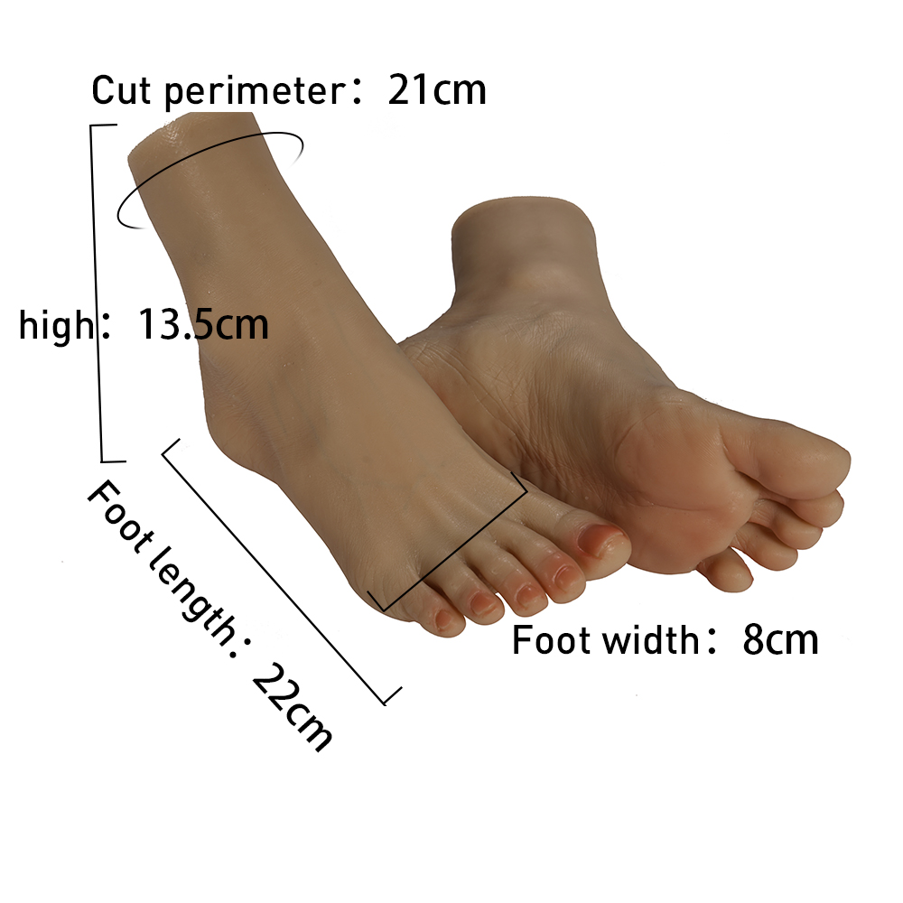 One Foot Platinum Silicone Female Foot Model Realistic Toe