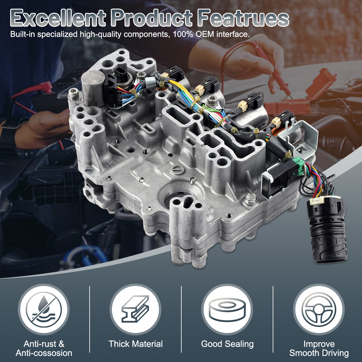 thumbnail image 2 of Remanufactured RE0F11A / JF015E CVT Valve Body For Nissan Sentra, Versa (2013-2019) - 31705-X427E 2 of 5