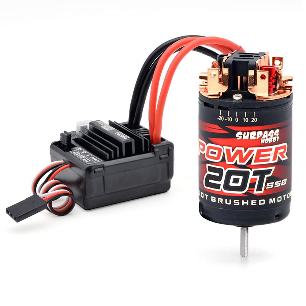 Motor De Metal Cepillado Surpass 550 Para Coches RC 1/10 - Alta Potencia, Bajo Ruido, Compatible Con Muchas Marcas