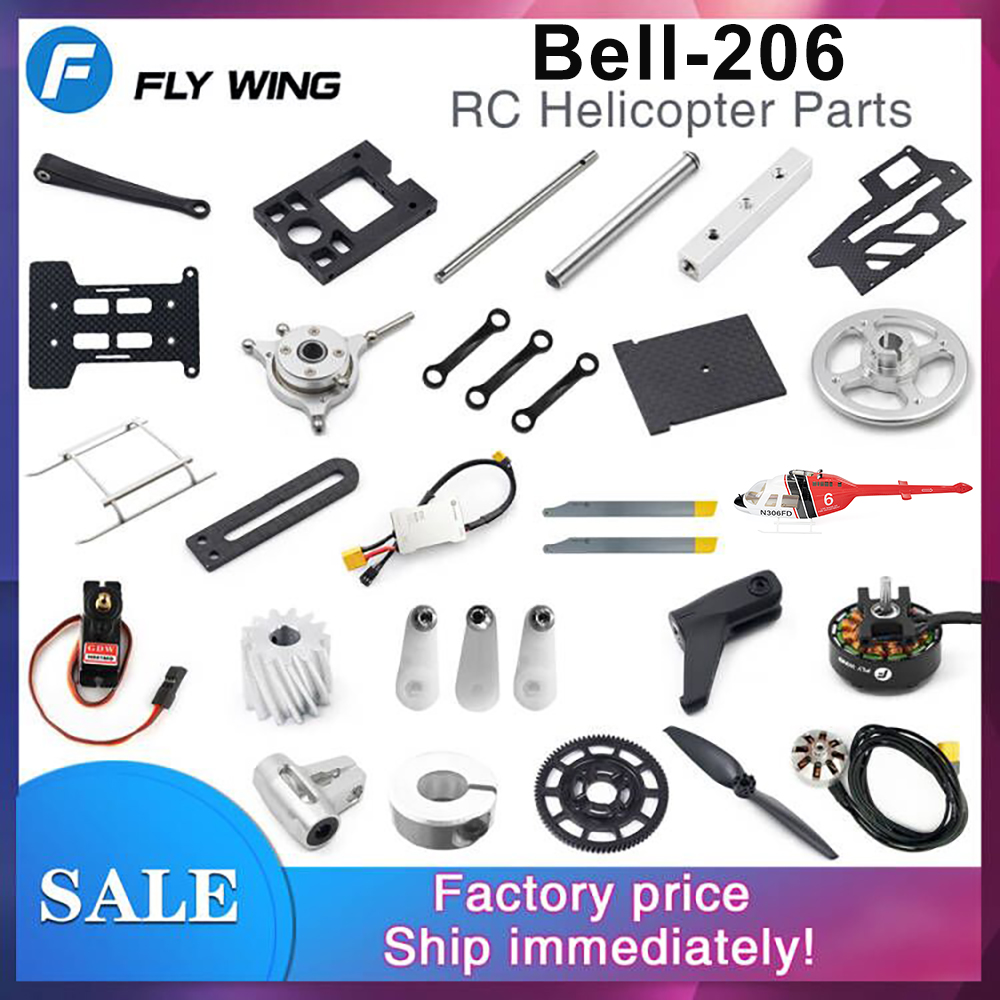 Pièces Pour Hélicoptère RC Fly Wing Bell 206 – Moteur, Servo, ESC, Fuselage – Neuf
