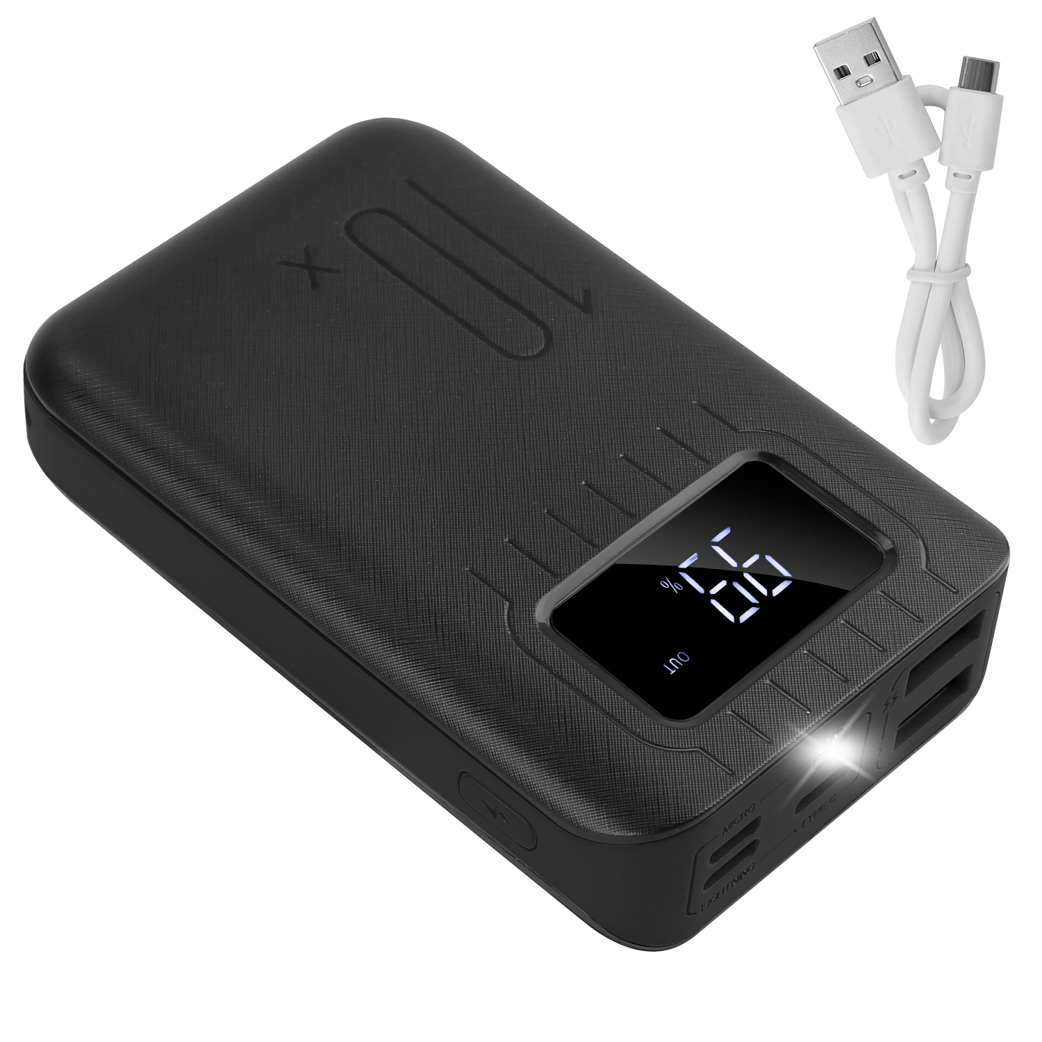 iMounTEK Portable Power Packs 10000mAh Mini Battery Charger With Dual Ports  LCD Display Red 