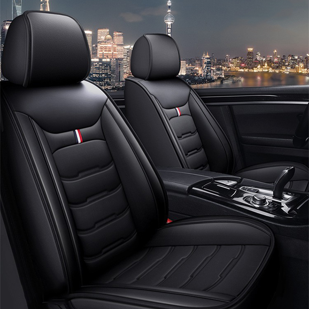 Dreamizer Leather Full Set Car Seat Covers For Dodge Charger Challenger (Front & Rear)
