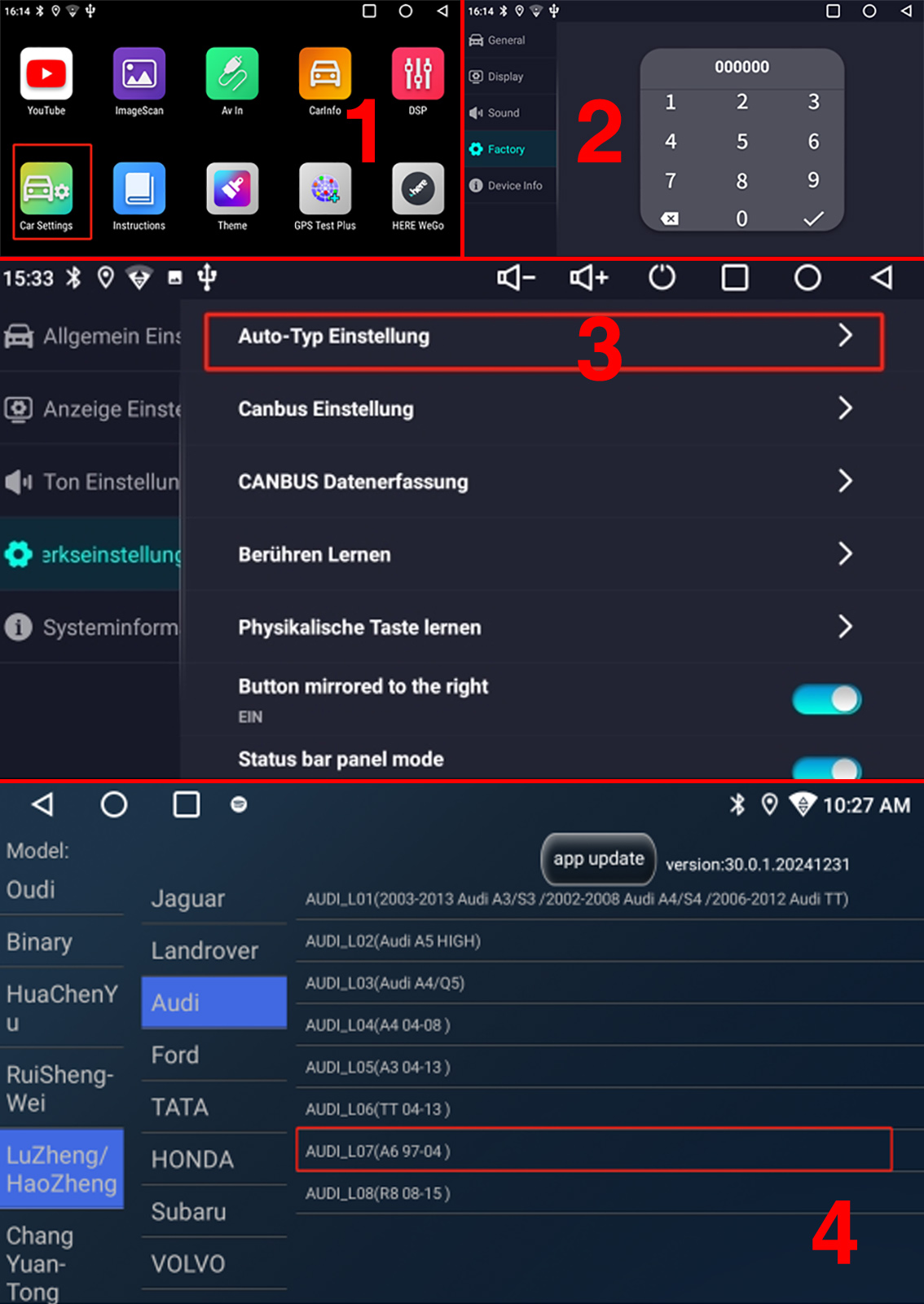 GPS Navigation interface showing a map view