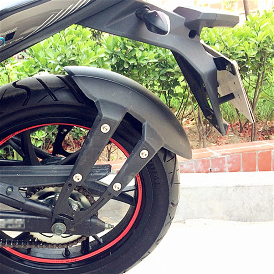 Black PVC Motorbike ATV Rear Wheel Cover Fender Splash Guard Mudguard