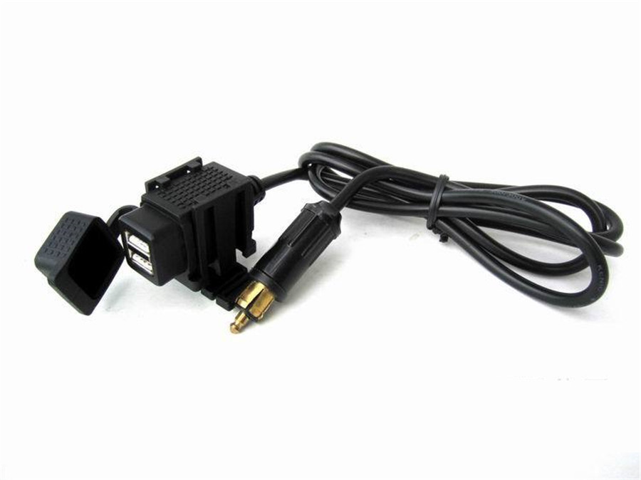 HandleBar USB Charger Power Socket For BMW Motorcycle Bike Hell DIN