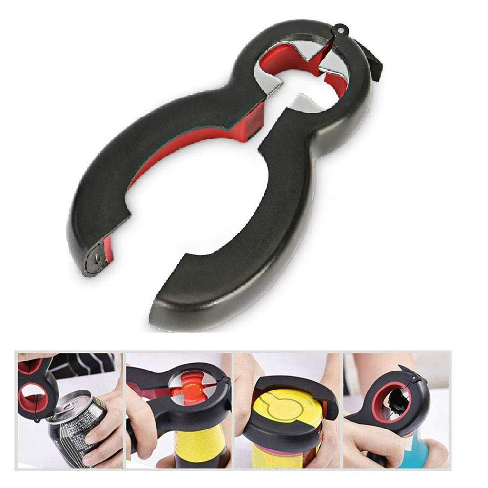 6in1 Multi-Tool Bottle Soda Soup Can Jelly Jar Beer Opener Twist off kA
