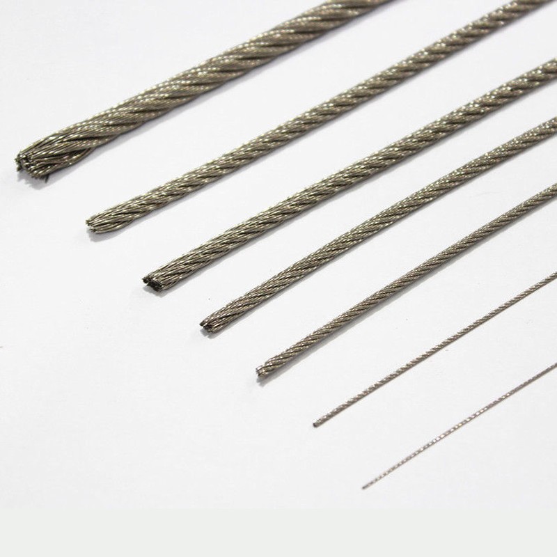 0.86mm 304 Stainless Steel Wire Rope Cable 7x7 7x19 Flexible PVC