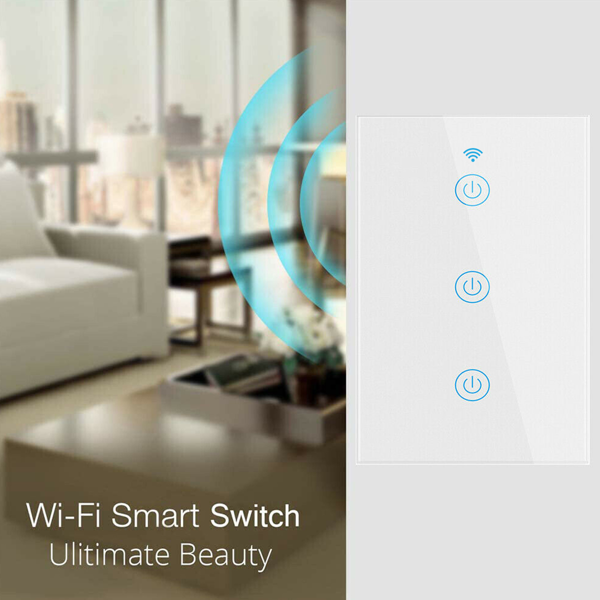 Interruttore Smart Switch WiFi da Incasso 10A 2300W Assistente vocale Alexa Google  Home - FONTASTIC