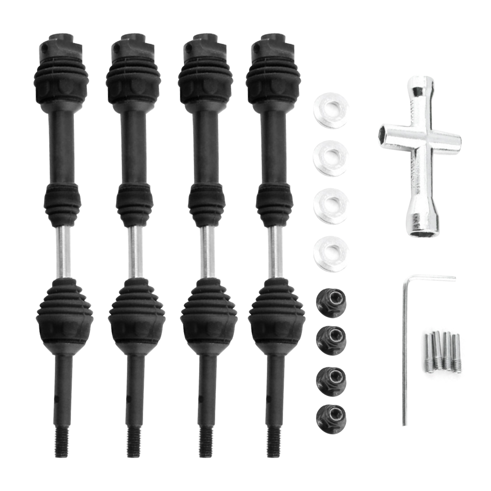 4Pcs Driveshafts For TRAXXAS Hoss/Rustler/Slash/Stampede 4X4 2wd 1