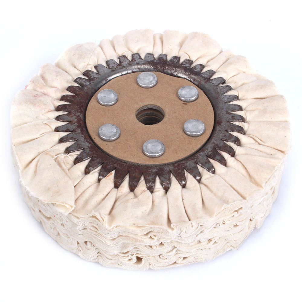 150mm Cotton Airway Buffing Wheel Metal Polishing Wheel 66Ply For Bench