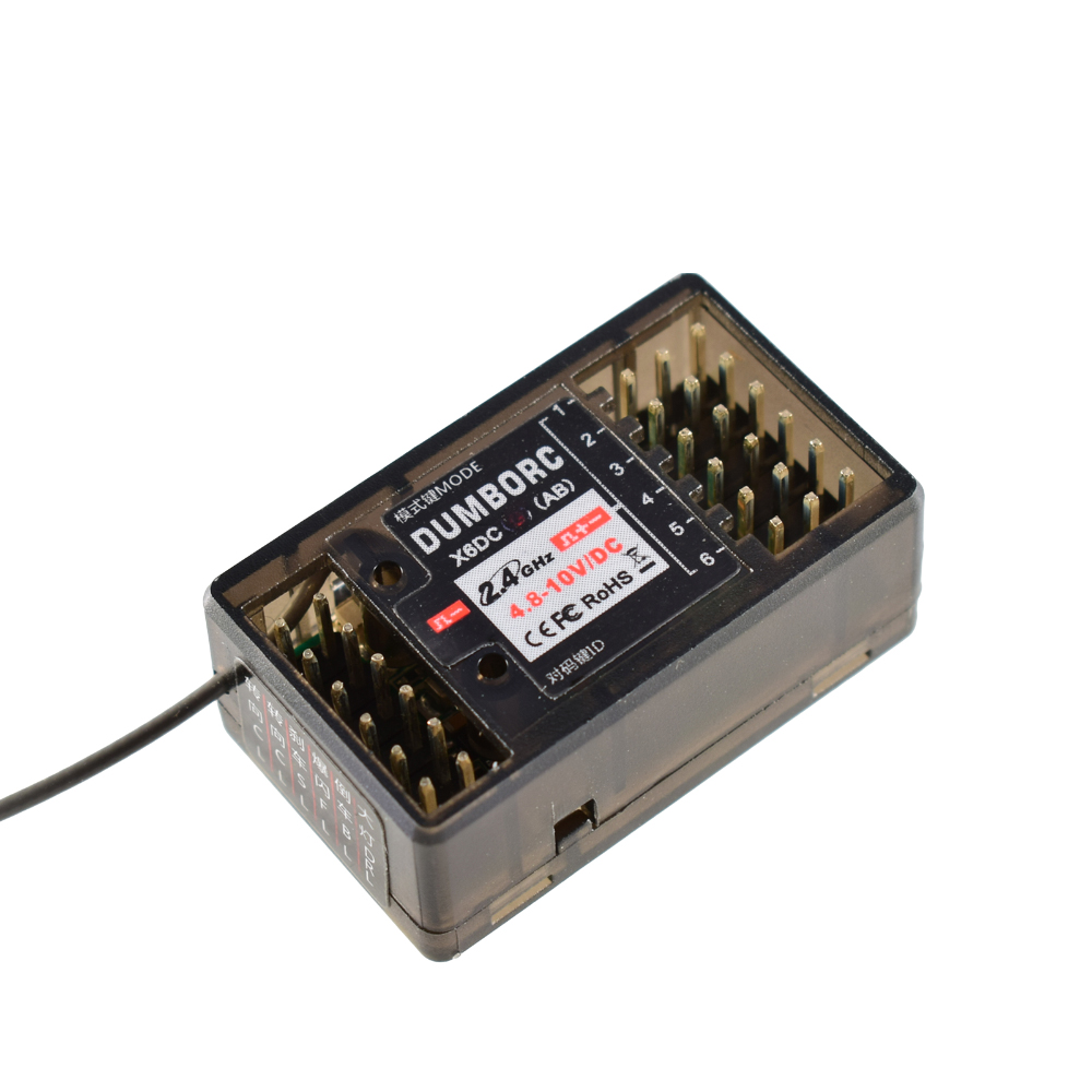Dumborc X6 6CH 2.4G Transmitter X6F/X6FG Gyro Receiver Gun
