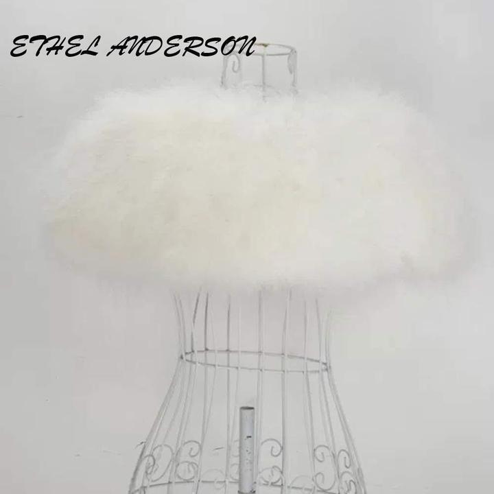 Vera Piuma Di Struzzo Bolero Pelliccia Scrug Soffice Avvolgente