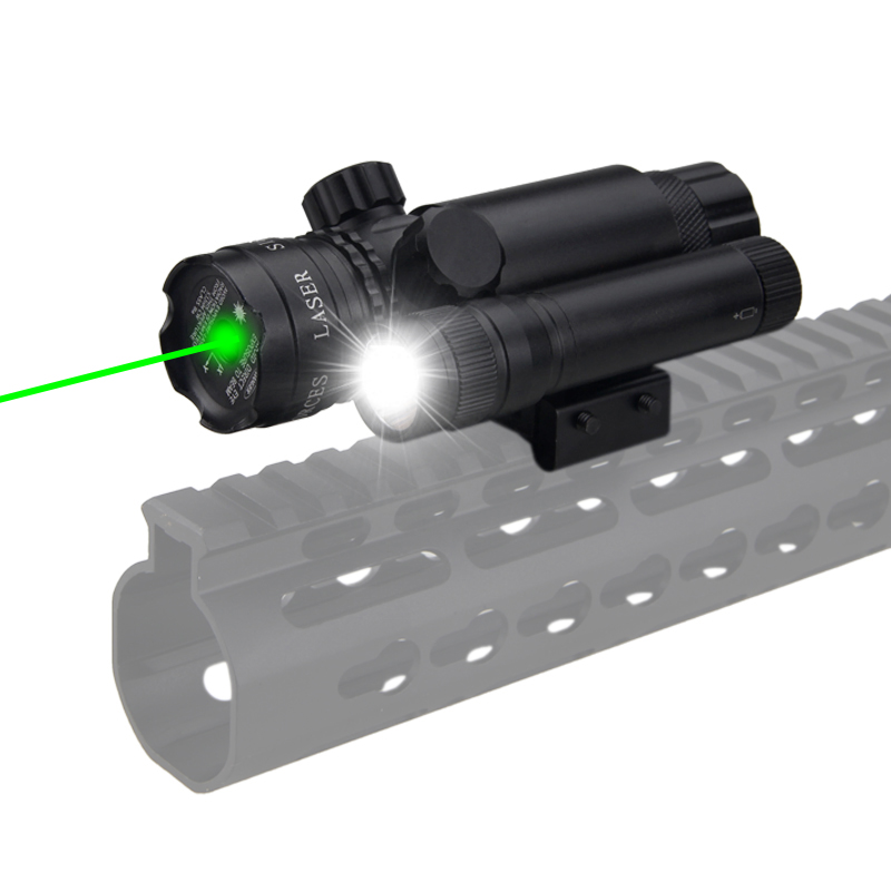 Gewehr Taschenlampen Jagd Fackel Lampe Grüner Dot Laser Mit Schienen Berg