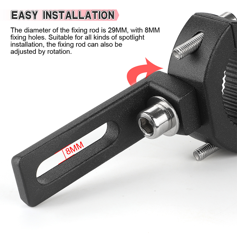 2x Motorcycle Mount Bracket Spot Headlight Fog Driving Bar Fork - Foto 3