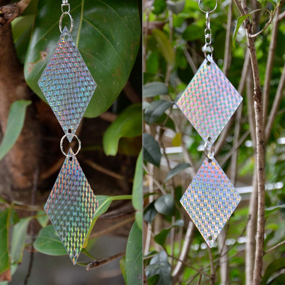 16pc Reflective Bird Scare Repellent Discs Diamond Pest Deterrent