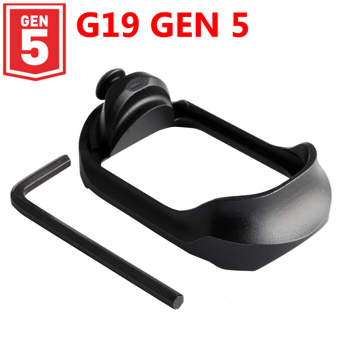 Black Aluminum Flared Magwell For Glock 17/34 G19 - Gen 5 G17 G34