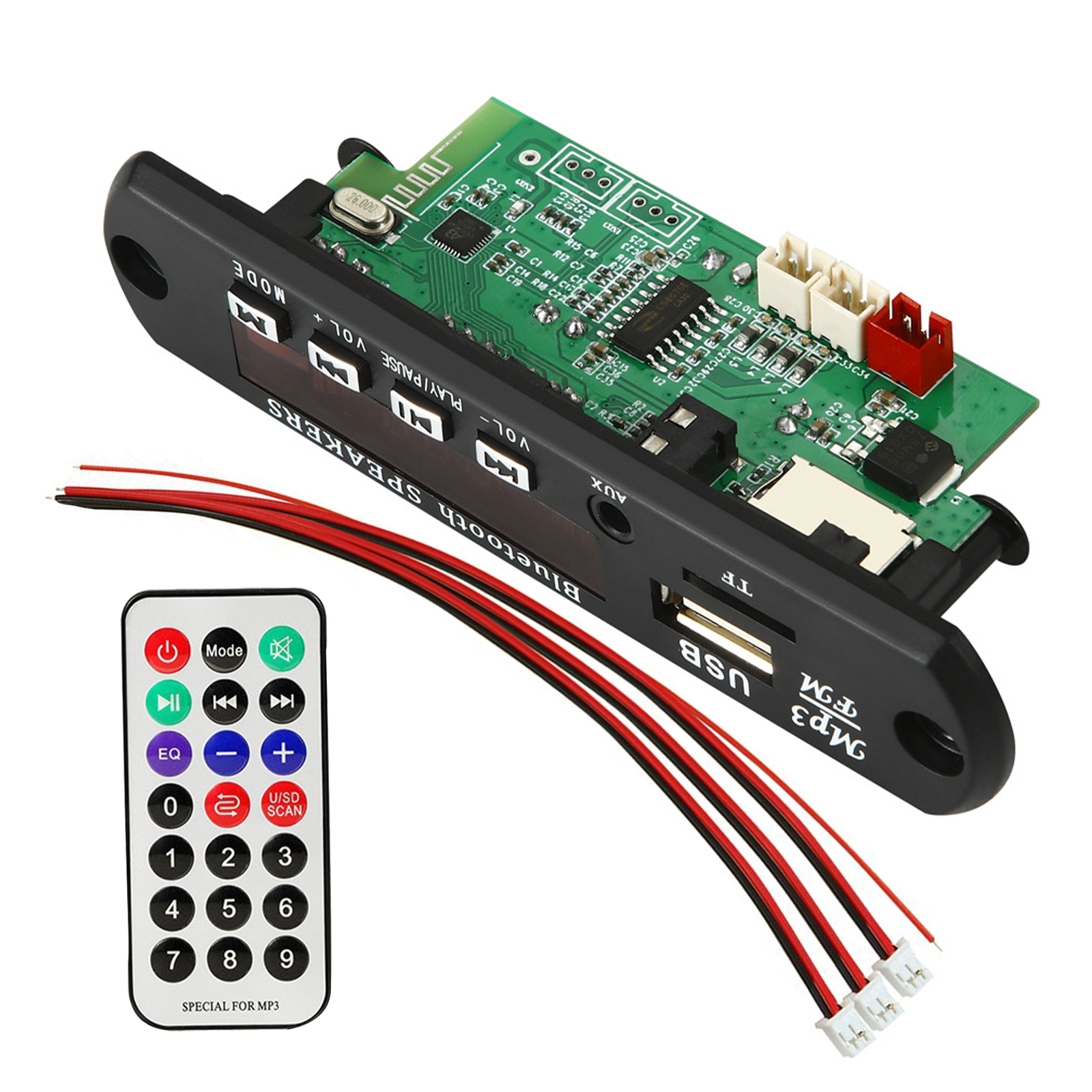 25W 12V Amplifier MP3 Player Decoder Board Bluetooth 50W Car