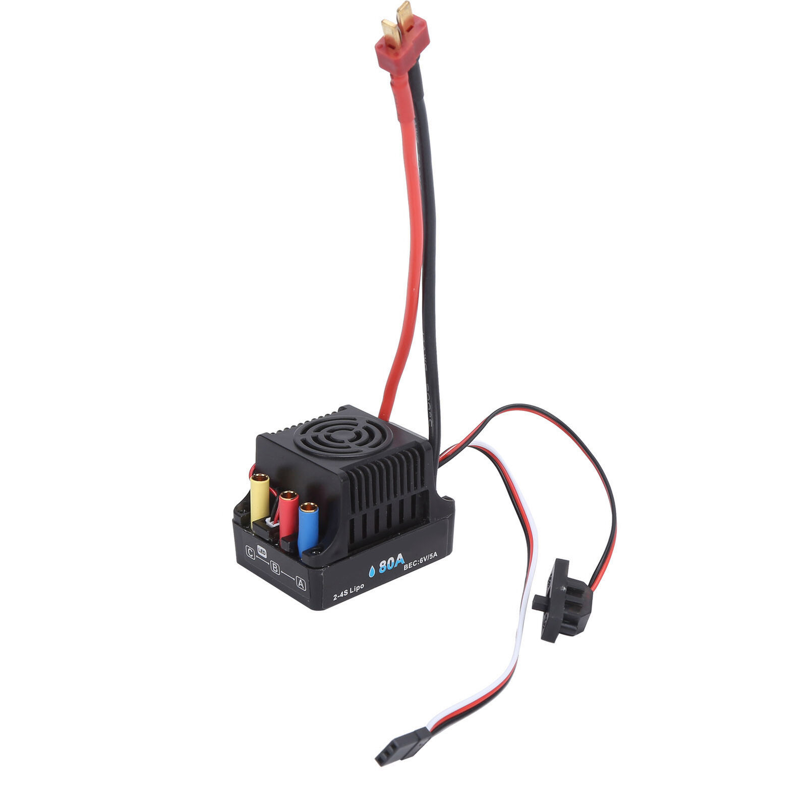 Contrôleur de vitesse électrique ESC - MARQUE - 80A - Étanche - 2-3S Li-Po - 4-9S Ni-Mh Ni-Cd