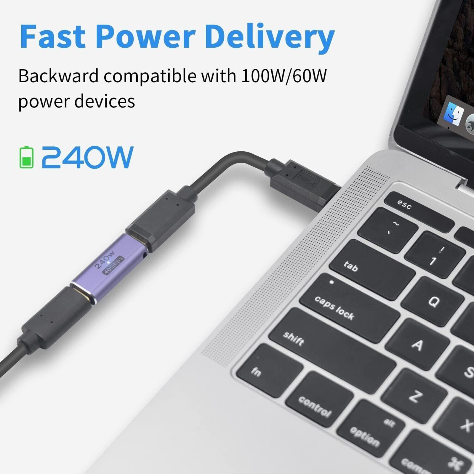 Usb Tipo C 3.2 100w Hembra A Hembra Extensor 40gbps 8k Adaptador Usb4 Conector Nuevo