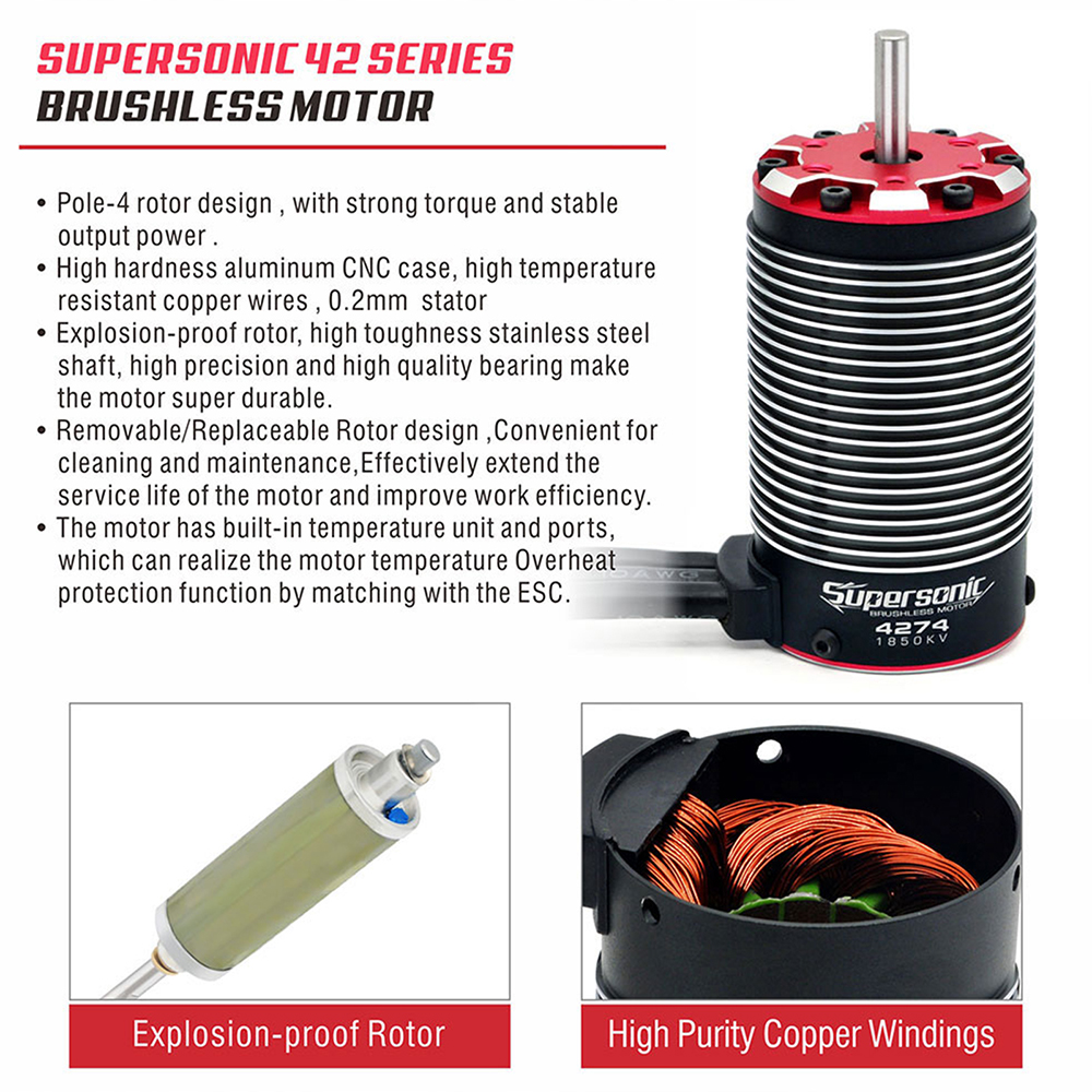 Rocket-RC Brushless Motor 4268 4274 4282 for 1/8 1/7 RC Car