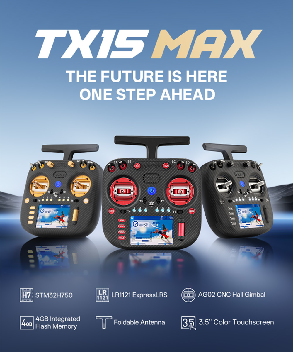 RadioMaster TX15 MAX Radio Controller 2.4G 16CH RC Transmitter 3.5
