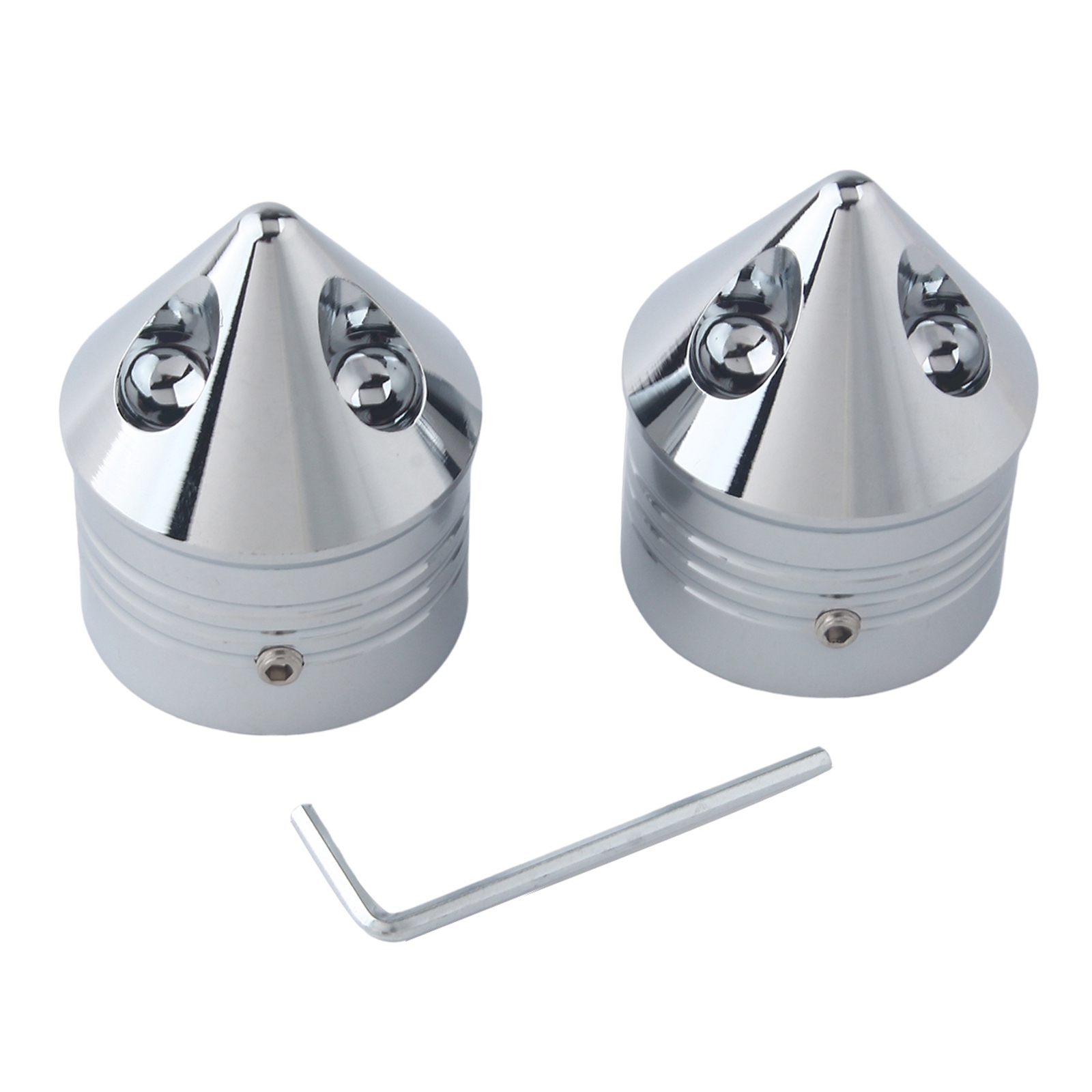 thumbnail image 2 of KEEPDSGN Chrome Aluminum Front Axle Cap Nut Cover For Harley Dyna Electra Road King 2 of 4