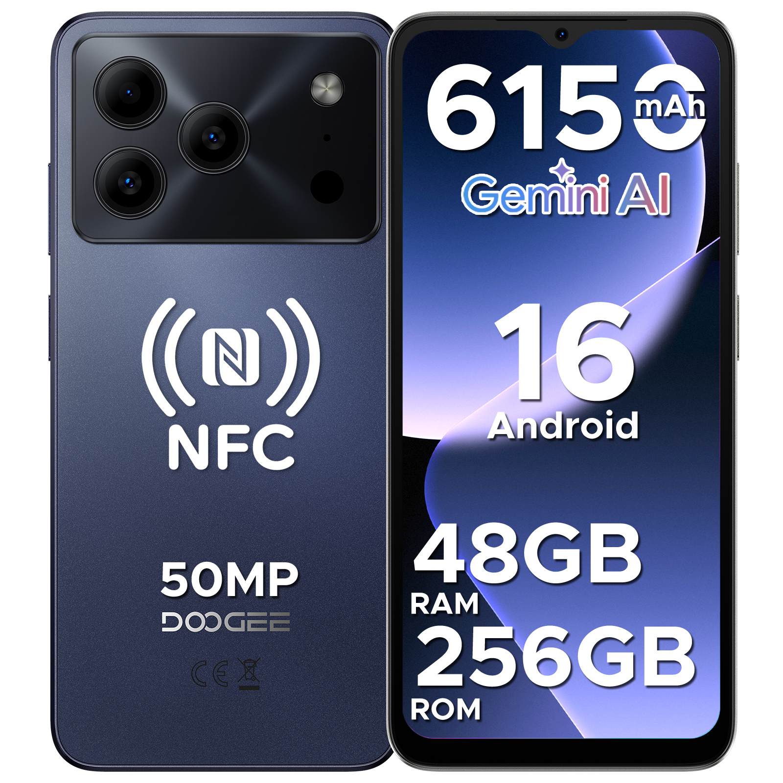 DOOGEE Note56Plus Unlocked Android 16 Cell Phone 48GB+256GB