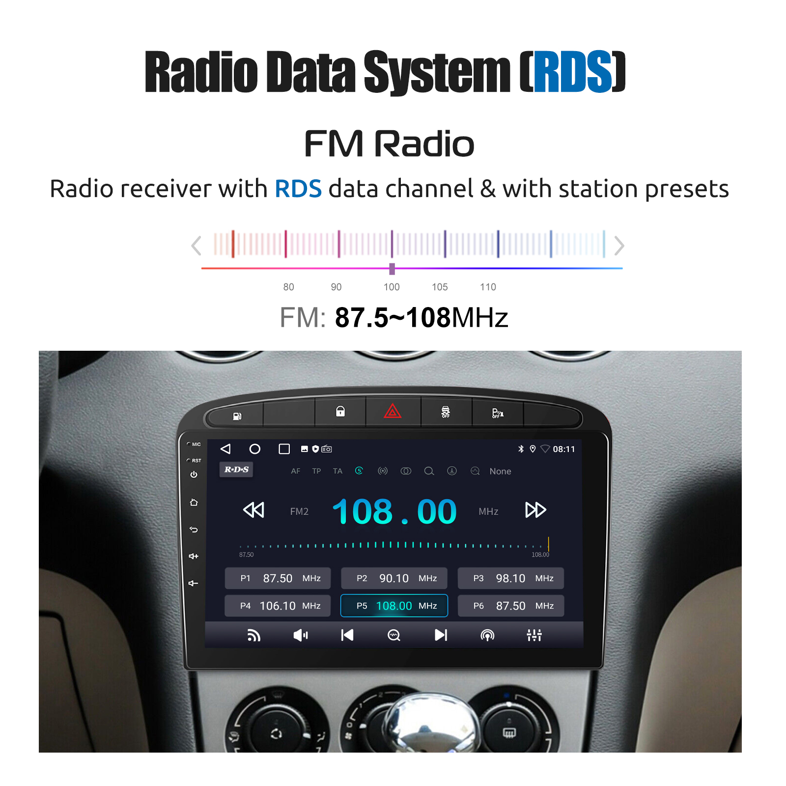 Android 13 Autoradio Voor Peugeot 308/408 (2007-2015) – 9 Inch Touchscreen, 2+64GB, Wireless Carplay, GPS, DSP, WiFi – Incl. Achteruitrijcamera 2 miniatura