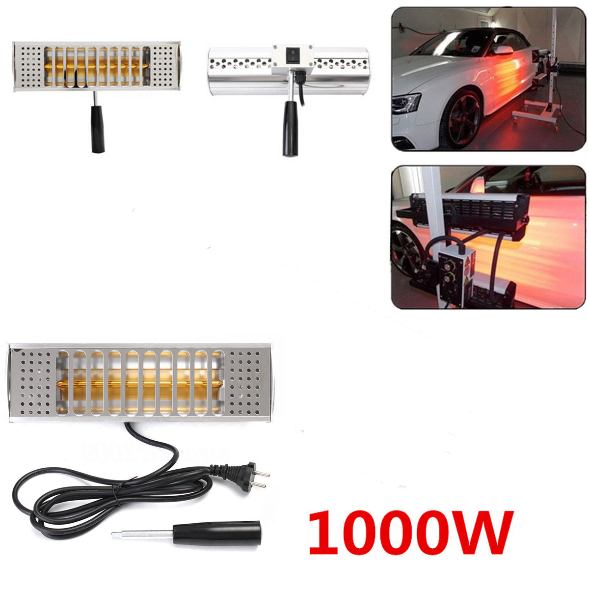 1000W Hand Held Infrared Curing Lamp Paint Curing Heating Lamp Body