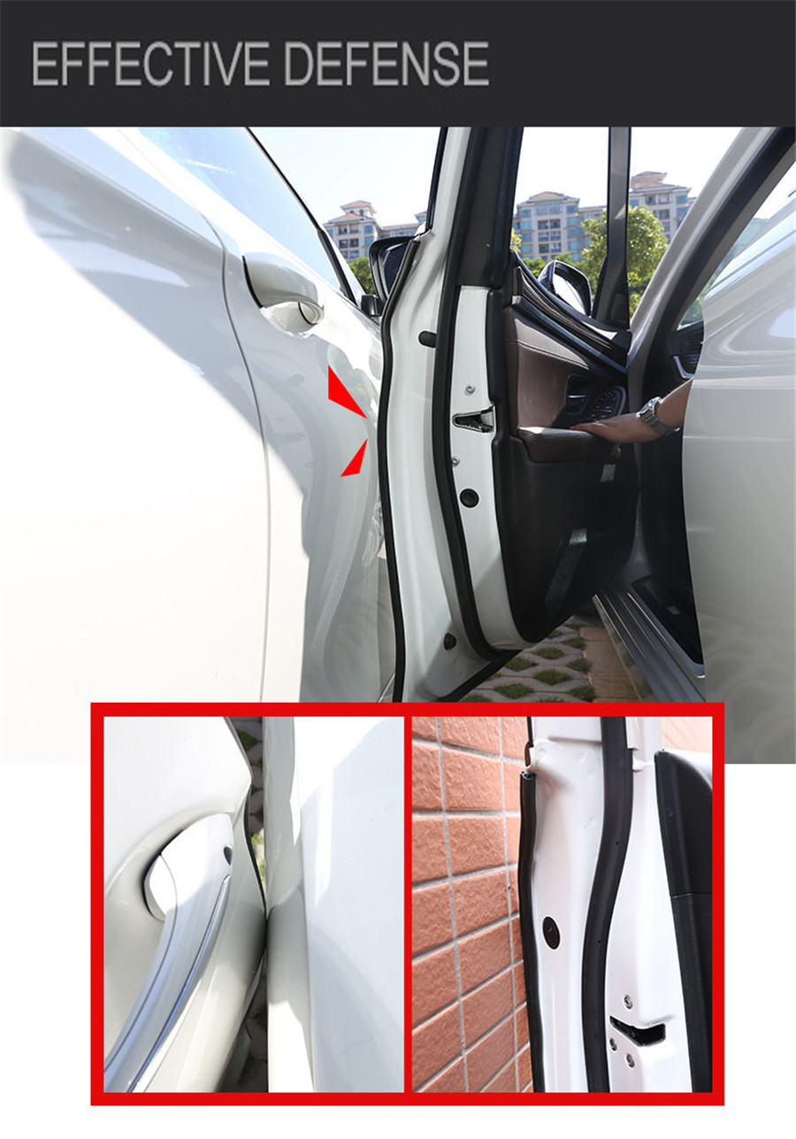 YUEMING 16M Car Door Seal Strip,B Type Self Adhesive Automotive Rubber Seal Protector Guard Strip,Car Protection Door Edge Fit for Most Car