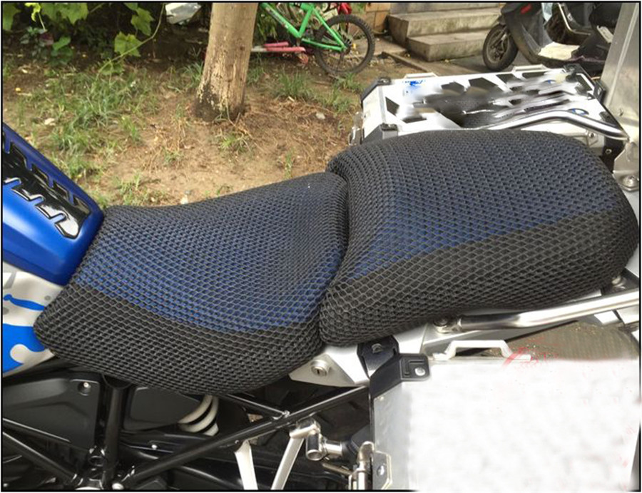 2x Black Motorcycle Seat Cover Breathable Mesh For BMW ...