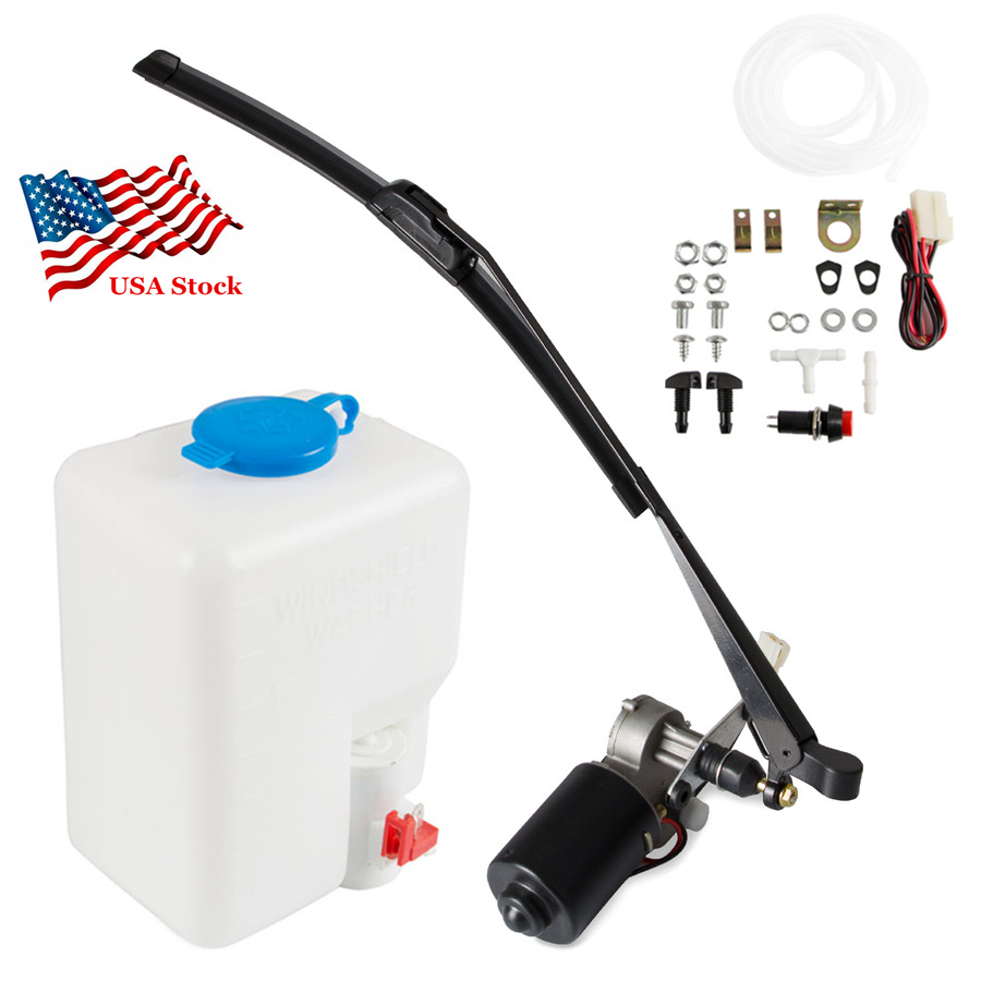 Electric Windshield Wiper Motor Washer Reservoir Kit for UTV Polaris RZR Ranger eBay