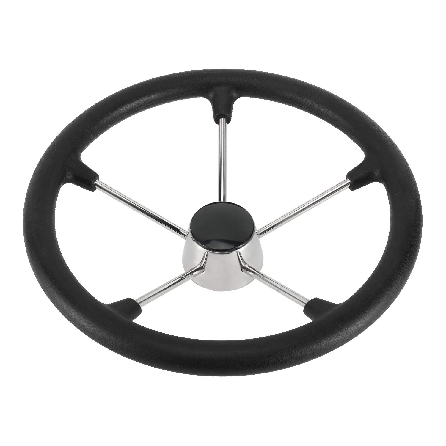 DasMarine Stainless Steel 13-1/2 Sport Wheel Boat Steering Wheel With Control Knob,Fit 3/4 Shaft,7/8 Rim Size DasMarine Stainless Steel 13-1/2 Sport Wheel Boat Steering Wheel With Control Knob,Fit 3/4 Shaft,7/8 Rim Size