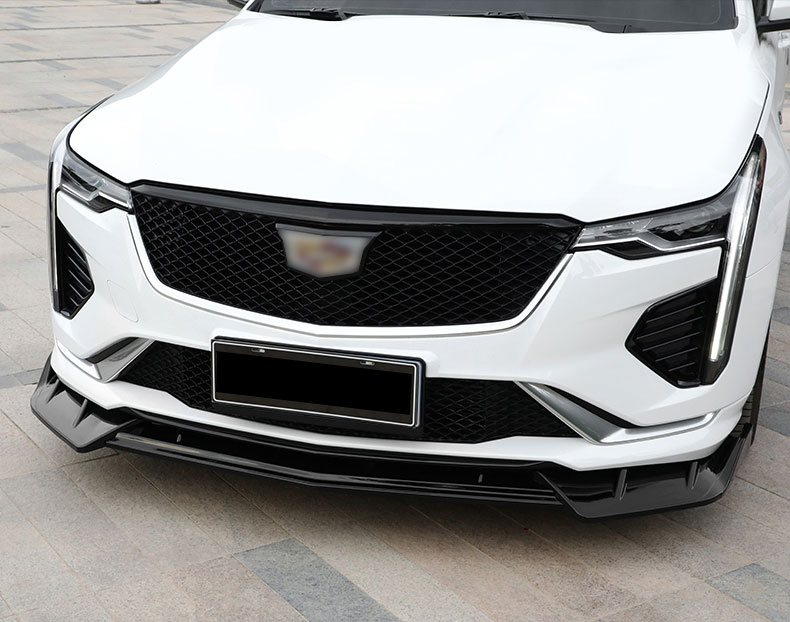 For Cadillac CT4 2020-2021 ABS Black Car Front Bumper Lip ...