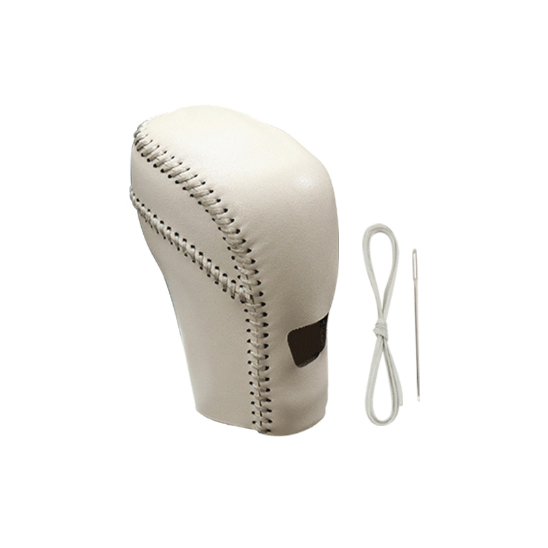 Gray Leather Gear Shift Knob Shifter Lever Trim Fit For Nissan Altima