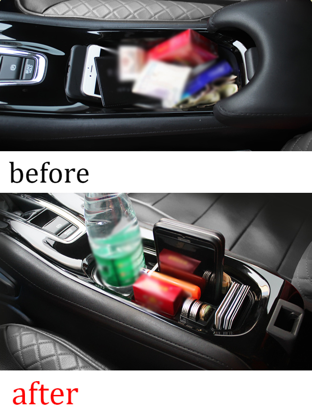 Organisateur Pour Console Centrale Honda HR-V / ZR-V 2023-2025 - Insert En Caoutchouc TPE - Range Vos Petits Objets