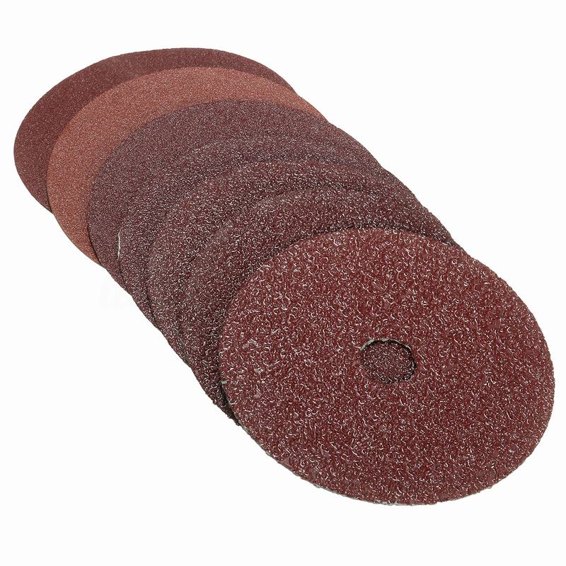 50X 100mm 4" Fibre Sanding Grinding Discs Wheels mixed 24120 Grit