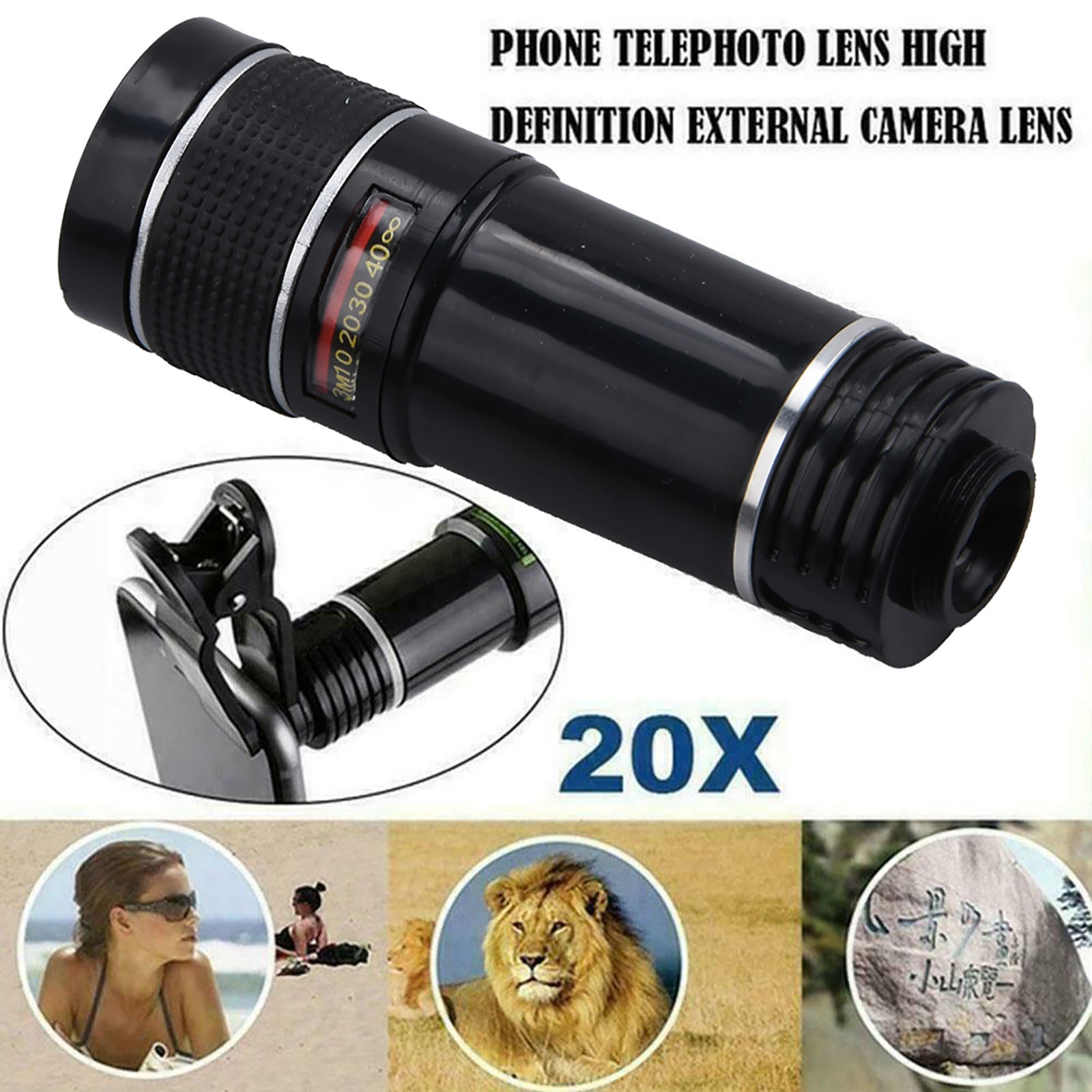 60x Zoom 400 Zoom Lens For Mobile Iphone Camera Zoom Lens 20X