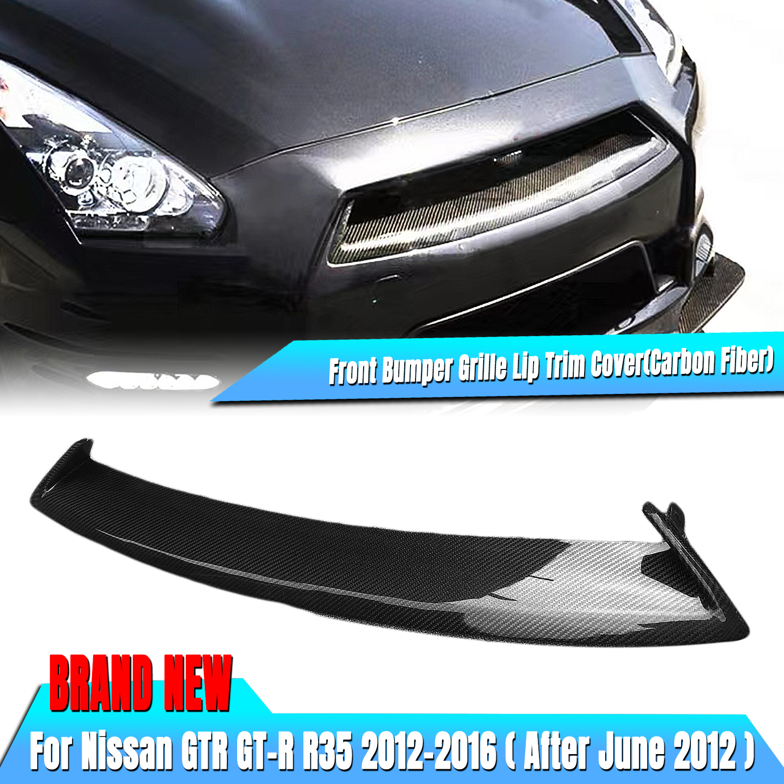2012-2016 Nissan GTR GT-R R35 Carbon Fiber Front Bumper