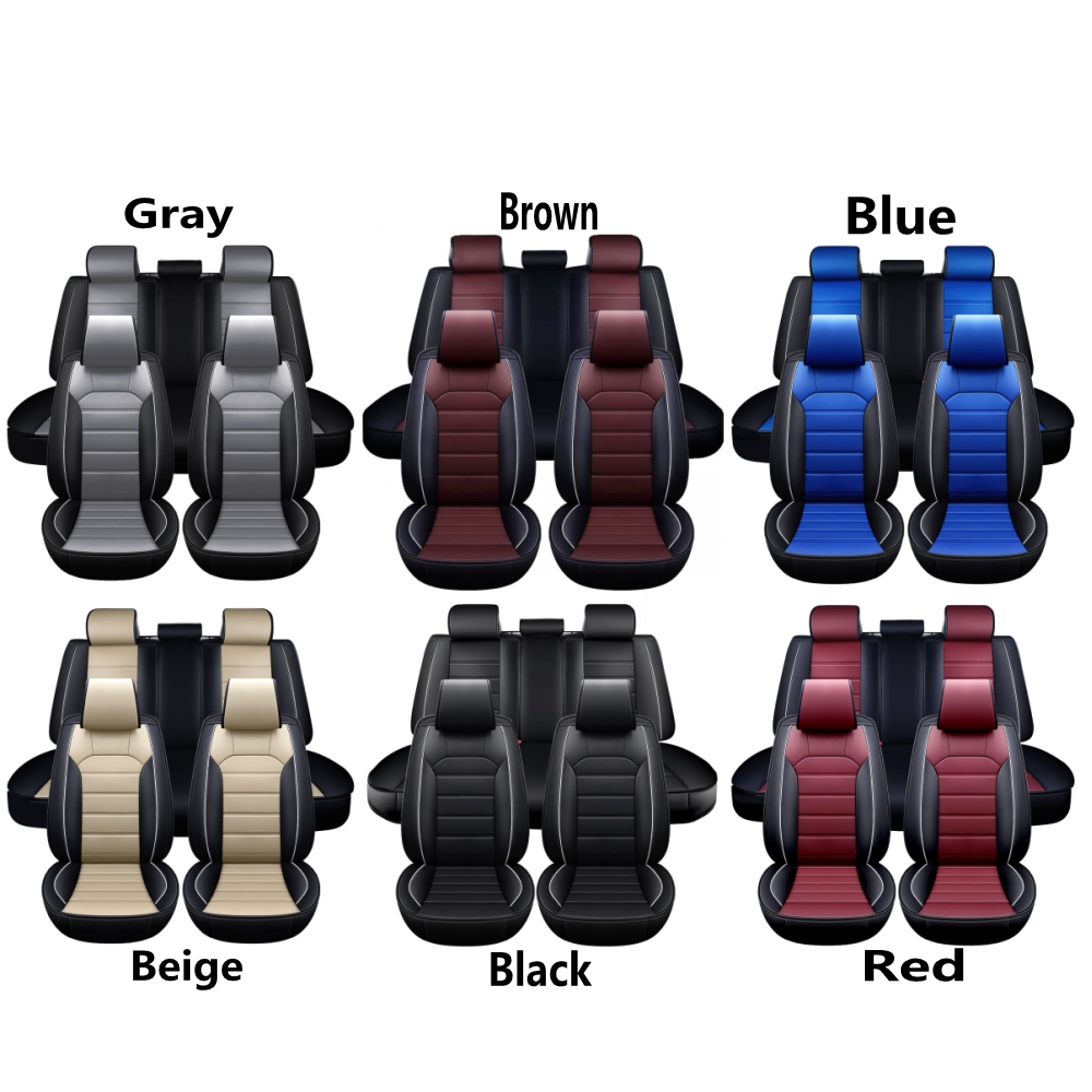 Mascys Car Seat Covers For Kia Sorento (2003-2025) – Waterproof Nappa Leather, Full Set, Gray Black