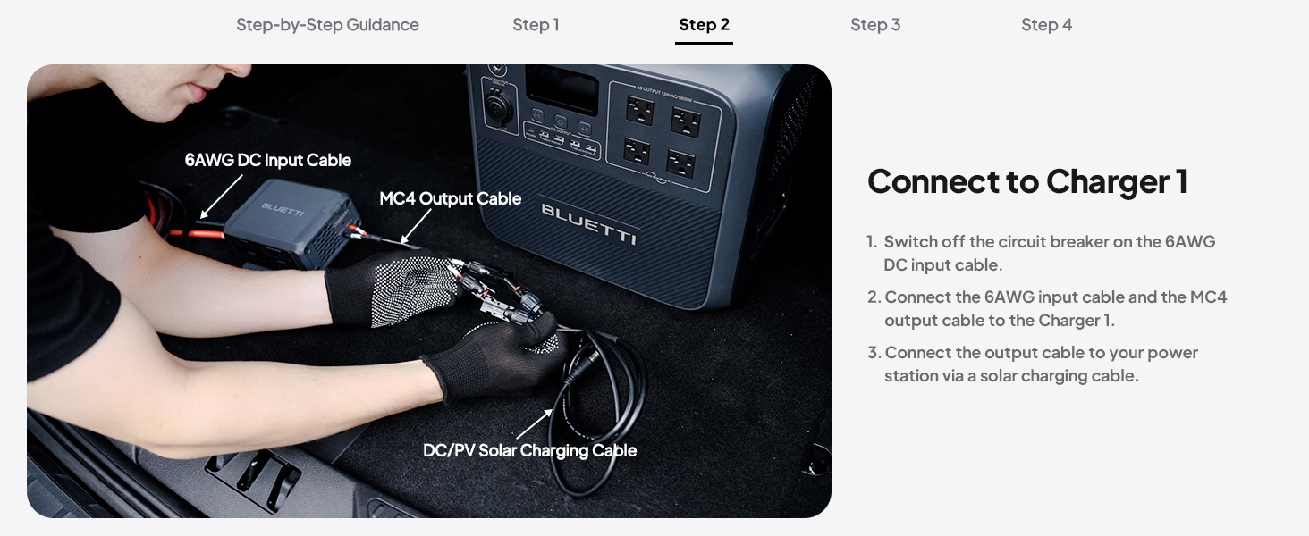 BLUETTI Charger1 560W Car Alternator Charger DC-DC Charger for