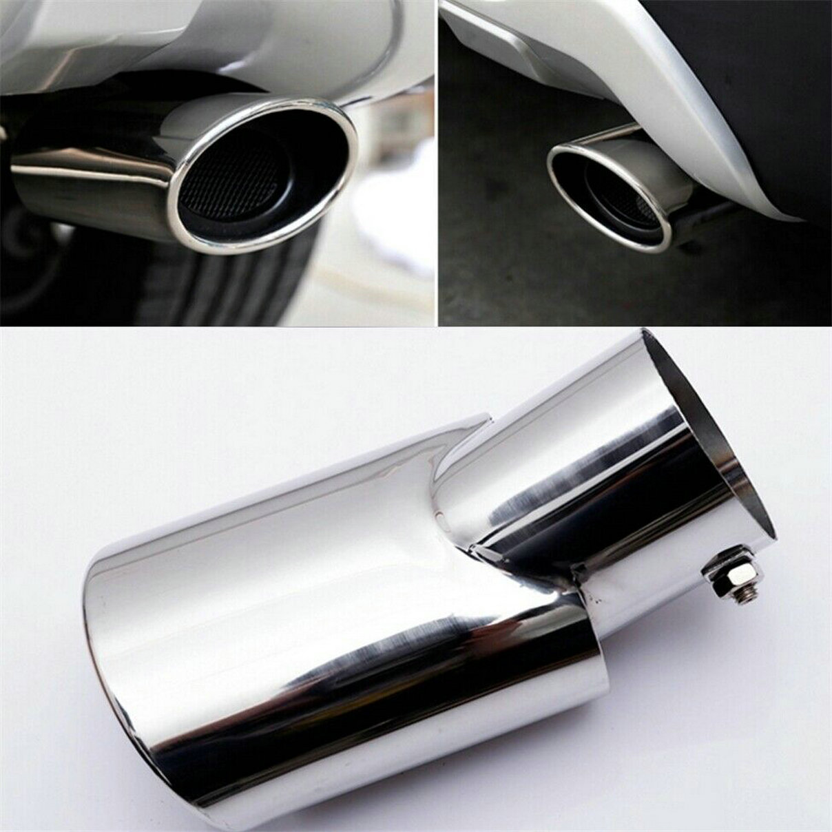 Stainless Rear Exhaust Muffler Tip End Pipe Trim For Toyota Highlander 2015-2019